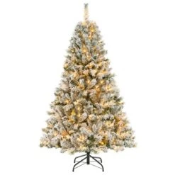 Costway 6 FT/7FT/8FT Pre-Lit Christmas Tree 3-Minute Quick Shape Flocked Decor With 300/450/600 LED Lights 23 Costway 6 FT/7FT/8FT Pre-Lit Christmas Tree 3-Minute Quick Shape Flocked Decor With 300/450/600 LED Lights -Northlight Decor Sale GUEST 00ceca5d 26b5 4974 b05d 99ea091ef956