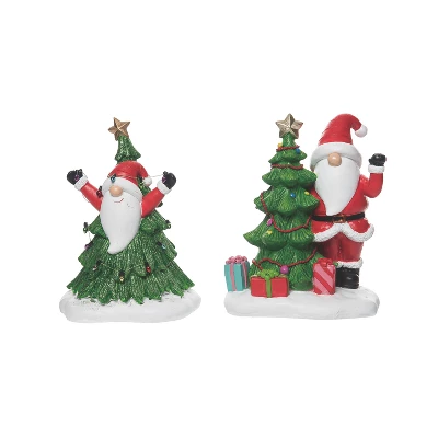 Transpac Resin Gnome Tree Figurine Set Of 2 Christmas Home Decorations Decorative Objects For Holiday Cheer 3 Transpac Resin Gnome Tree Figurine Set Of 2 Christmas Home Decorations Decorative Objects For Holiday Cheer