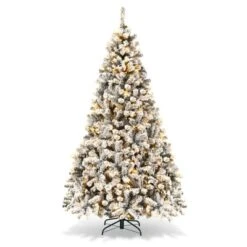 Costway Prelit 7.5ft Christmas Tree Flocked Xmas Snowy Tree 450 LED Lights -Northlight Decor Sale GUEST 04bc266b 6570 46cb bc61 d6af3f603a66