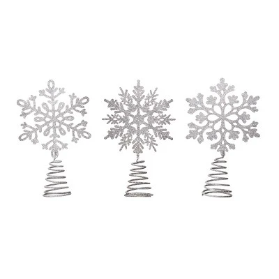 Transpac Set Of 3 Metal Snowflake Tree Toppers Decorative Christmas Sculptures For Indoor Holiday Decor And Gifts 3 Transpac Set Of 3 Metal Snowflake Tree Toppers Decorative Christmas Sculptures For Indoor Holiday Decor And Gifts
