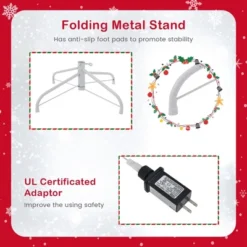 Costway 7 FT Flocked Artificial Christmas Tree Hinged With 500 LED Lights 1200 Branch Tips 17 Costway 7 FT Flocked Artificial Christmas Tree Hinged With 500 LED Lights 1200 Branch Tips -Northlight Decor Sale GUEST 082df1b0 deec 4224 be6e 2eb2c7a1af0c