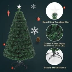 Costway 5'/6'/7'Pre-Lit Fiber Optic Christmas Tree Multicolor Lights -Northlight Decor Sale GUEST 0907a170 a079 4d64 915f 9a3877a64fbb