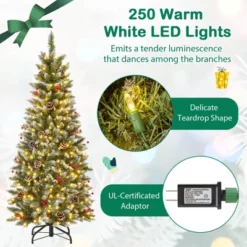 Costway 5 FT Pre-Lit Artificial Christmas Tree With 408 Snowy Branch Tips 250 LED Lights -Northlight Decor Sale GUEST 0a9d56d4 8938 4605 b88b 903693adff6d