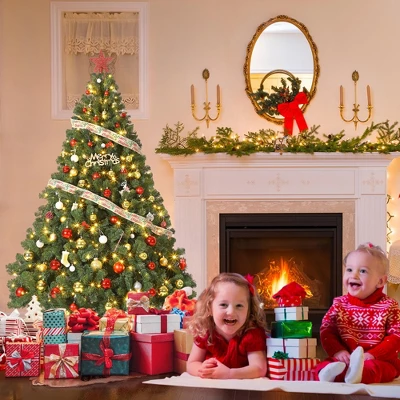 4.5/6/7.5/9 FT Artificial Christmas Tree, Christmas Tree With Decoration, Metal Base Easy Assembly For Home, Office, Party, Holiday Decor 21 4.5/6/7.5/9 FT Artificial Christmas Tree, Christmas Tree With Decoration, Metal Base Easy Assembly For Home, Office, Party, Holiday Decor - Image 19