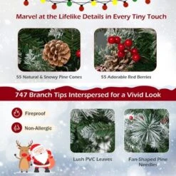 Costway 6 FT Pre-Lit Artificial Christmas Tree Hinged With Pine Needles 350 LED Lights -Northlight Decor Sale GUEST 0b596fc1 1366 48e8 962b 093662243c0a