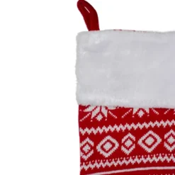Northlight 22" Red And White Rustic Lodge Knit Christmas Stocking With Cuff -Northlight Decor Sale GUEST 0cdbd896 3639 40e2 9ebd fe111c5a7e0b