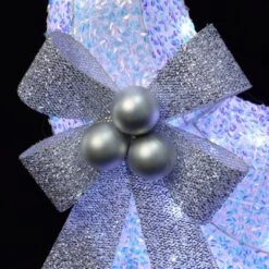 LuxenHome 2-Piece White Reindeer And Sleigh With Silver Bow And Ornaments Outdoor Holiday Decoration With Lights White, Multi, Silver, Brown -Northlight Decor Sale GUEST 0dc5a2d5 269b 4490 9fcb 44b85eee0081