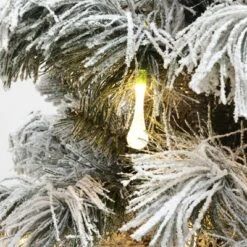 LuxenHome 7.5Ft Snow-Flocked Cedar Christmas Tree Pre-Lit With Teardrop LED Lights & Hinged Branches Green -Northlight Decor Sale GUEST 0ea037da b3d4 4a25 a368 b21cbde9c750