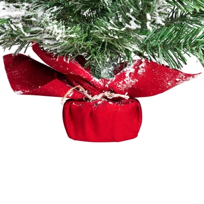 Northlight Full Flocked Angel Pine Artificial Mini Christmas Tree - 24" - Unlit 4 Northlight Full Flocked Angel Pine Artificial Mini Christmas Tree - 24" - Unlit - Image 2