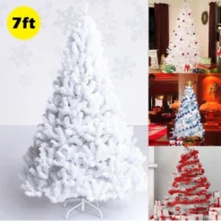 Costway 5Ft/6Ft/7Ft/8Ft Artificial PVC Christmas Tree W/Stand Holiday Season Indoor Outdoor White -Northlight Decor Sale GUEST 0f33b725 9215 4bea a14d 09f88dc7135d