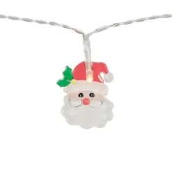 Northlight LED Micro Santa Claus Christmas Light Set - 8" Clear Wire - 10ct -Northlight Decor Sale GUEST 1126da1d 2947 4ed9 a17a ca8189fcc31a