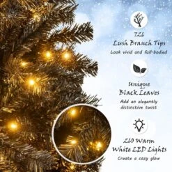 Tangkula 6/7 FT Artificial Halloween Tree Pre-Lit Black Christmas Tree W/ Bendable Top Section -Northlight Decor Sale GUEST 11ce6c22 ed26 4f99 a94f f854d3865ec4