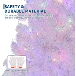 7.5FT White Pre-Lit Christmas Tree, Artificial Christmas Tree With 2 Color Lights And Foldable Metal Base, Holiday Decoration For Indoor Outdoor -Northlight Decor Sale GUEST 11db91e3 c953 49bf 882c c14983d11508