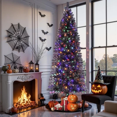 4.5/6/7.5/9 FT Artificial Christmas Tree, Christmas Tree With Decoration, Metal Base Easy Assembly For Home, Office, Party, Holiday Decor 15 4.5/6/7.5/9 FT Artificial Christmas Tree, Christmas Tree With Decoration, Metal Base Easy Assembly For Home, Office, Party, Holiday Decor - Image 13