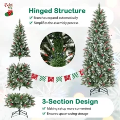 Costway 6 FT Pre-Lit Artificial Christmas Tree With 618 Snowy Branch Tips 280 LED Lights 16 Costway 6 FT Pre-Lit Artificial Christmas Tree With 618 Snowy Branch Tips 280 LED Lights -Northlight Decor Sale GUEST 1430aac4 9aeb 4937 ad26 53767d2c0d84