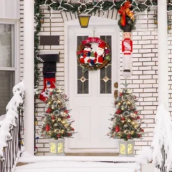 Homhougo 3FT Snow Flocked Mini Christmas Tree With Berry Clusters And Potted Base, Ideal For Table Or Front Porch Use -Northlight Decor Sale GUEST 1485634a f823 4581 9b0f f21dcd0977d5