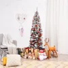 Costway 4.5/6/7.5 Ft Unlit Hinged Snow Flocked Artificial Pencil Christmas Tree With 242/500/641 Branch -Northlight Decor Sale GUEST 1771ec69 6bdd 4f70 97b9 a17e7fc9dbf1