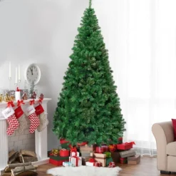 Costway 5Ft/6Ft/7Ft/8Ft Artificial PVC Christmas Tree W/Stand Holiday Season Indoor Outdoor Green -Northlight Decor Sale GUEST 185c3514 2916 4cf2 ad8e 9b5a5ec1b95e