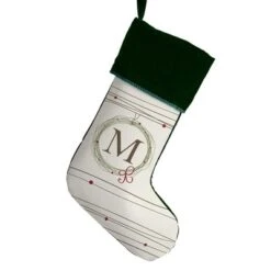 Personalization Mall Holiday Wreath Initial Christmas Stocking, Green -Northlight Decor Sale GUEST 18c55c06 d02d 4dfe 8ed8 a92823702a35