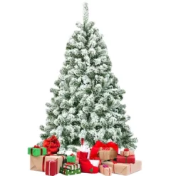 Costway 4.5FT Snow Flocked Artificial Christmas Tree Hinged W/400 Tips And Foldable Base -Northlight Decor Sale GUEST 19119b6e f9ee 4548 b156 7f0eb1751b69