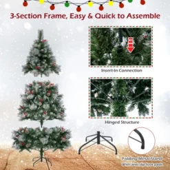 Costway 6 FT Pre-Lit Artificial Christmas Tree Hinged With Pine Needles 350 LED Lights -Northlight Decor Sale GUEST 1988bd13 d148 45f2 a1ff 41ebcef9d222