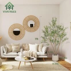 5FT 6FT 7FT Artificial Olive Tree Faux Olive Plant Realistic Leaves Silk Tree With White Pot For Home Office Decor, Interior Outdoor Decoration -Northlight Decor Sale GUEST 1a6d8af7 8899 4ed0 9d9a d80d0998329e