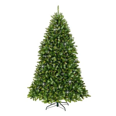 National Tree Company 7.5' Pre-lit Dunhill Shimmer Fir Artificial Christmas Tree 6 National Tree Company 7.5' Pre-lit Dunhill Shimmer Fir Artificial Christmas Tree - Image 4
