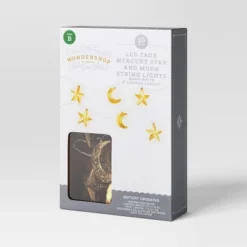 10ct LED Battery Operated Mercury Star And Moon Christmas Indoor/Outdoor Novelty String Lights Warm White With Silver Wire - Wondershop™ -Northlight Decor Sale GUEST 1d04b2e6 cbf7 40a2 a15e 524c43829ce2