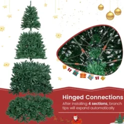 Costway 9 FT Hinged Christmas Tree Unlit Artificial Xmas Decoration W/ 3594 Branch Tips -Northlight Decor Sale GUEST 1d4ce441 ec6b 44bd b889 c632555ef730