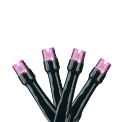 Brite Star LED Micro Wide Angle Christmas Light Set - Pink - 7.25' - Green Wire - 20ct