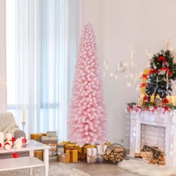 Costway 5/6/7/8 FT Artificial Pink Christmas Tree With 328/460/635/1000 Branch Tips Folding Metal Stand -Northlight Decor Sale GUEST 1f7ed218 016a 4244 8839 19de927255e2