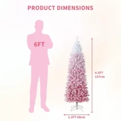 Prelit Ombre Christmas Tree With 230 LED Lights, Flocked Branches, Easy Setup - For Home, Office, Party Decor -Northlight Decor Sale GUEST 1fb2d9e2 e986 49f0 af1c 00f62e702608
