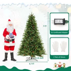 Costway 7 FT Pre-Lit Christmas Tree 3-Minute Quick Shape With Quick Power Connector Timer -Northlight Decor Sale GUEST 20134334 65a2 43aa 9003 69786b304815