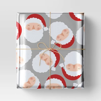 30” 25 Sq Ft Christmas Roll Wrap Light Skin Tone Santa On Silver - Wondershop™ 3 30” 25 Sq Ft Christmas Roll Wrap Light Skin Tone Santa On Silver - Wondershop™