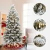 LuxenHome 7.5Ft Snow-Flocked Cedar Christmas Tree Pre-Lit With Teardrop LED Lights & Hinged Branches Green -Northlight Decor Sale GUEST 2399025f f889 4877 afe8 e07293f5e003