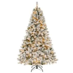 Costway 6 FT/7FT/8FT Pre-Lit Christmas Tree 3-Minute Quick Shape Flocked Decor With 300/450/600 LED Lights 24 Costway 6 FT/7FT/8FT Pre-Lit Christmas Tree 3-Minute Quick Shape Flocked Decor With 300/450/600 LED Lights -Northlight Decor Sale GUEST 24a64bb0 e8fa 49e8 9e45 2382db4a495e