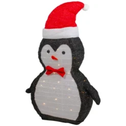 Northlight 28" LED Lighted Tinsel Penguin In Santa Hat Outdoor Christmas Decoration 11 Northlight 28" LED Lighted Tinsel Penguin In Santa Hat Outdoor Christmas Decoration -Northlight Decor Sale GUEST 2648e18a d9db 4344 9eff 1a4dbe50f7ab