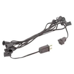 Novelty Lights 10 Socket C7/E12 Candelabra Base Christmas Stringer, Vintage Holiday Hanging Light String, SPT-1 20 Gauge Green Wire -Northlight Decor Sale GUEST 264c1c30 95ff 4dee 8d4a 63be5a4f2d49