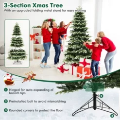 Costway 7 FT Pre-Lit Christmas Tree 3 Modes Hinged With Quick Power Connector & 500 Lights -Northlight Decor Sale GUEST 26bd4144 400f 4268 b4b7 a58e08c29bee