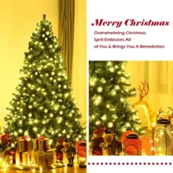 Costway 7Ft/7.5Ft/8Ft Pre-Lit PVC Christmas Tree Hinged 300/400/430 Lights -Northlight Decor Sale GUEST 2739e455 54ec 431d 9153 078c60da1b1c