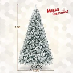 Costway Prelit 7.5ft Christmas Tree Flocked Xmas Snowy Tree 450 LED Lights -Northlight Decor Sale GUEST 27be5ec2 04e7 420e 89ce 8bb8f5821ff7