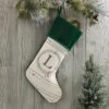 Personalization Mall Holiday Wreath Initial Christmas Stocking, Green -Northlight Decor Sale GUEST 284227b2 5e60 4c87 bd27 164996901049