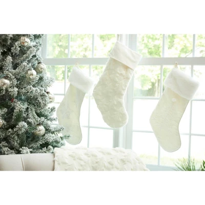 C&F Home White Christmas Snowflake Stocking 4 C&F Home White Christmas Snowflake Stocking - Image 2