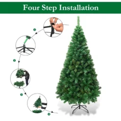 Costway 5Ft/6Ft/7Ft/8Ft Artificial PVC Christmas Tree W/Stand Holiday Season Indoor Outdoor Green -Northlight Decor Sale GUEST 2a8932f8 fa42 4d91 b678 4aa36170bfd1