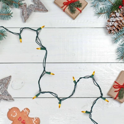 Northlight Opaque Mini Christmas Light Set - Gold - 24.5' Green Wire - 50ct 3 Northlight Opaque Mini Christmas Light Set - Gold - 24.5' Green Wire - 50ct