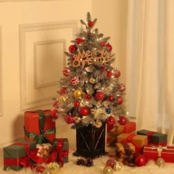 3 Ft Pre-Lit Christmas Tree, Artificial Christmas Trees W/Base, Xmas Trees W/78 LED Lights, Battery Operated&Timer Function, Christmas Decoration -Northlight Decor Sale GUEST 2b8070d8 5664 4645 adaf ef183e65e338