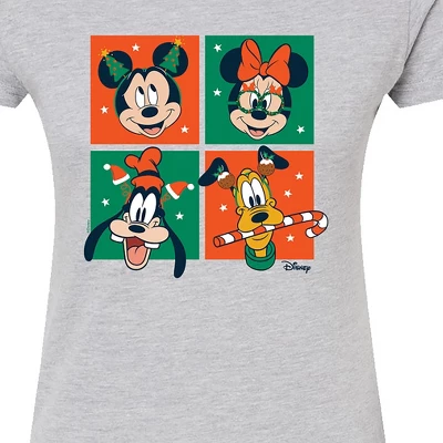 Women's - Disney - Mickey And Friends Christmas Fitted Graphic T-Shirt 3 Women's - Disney - Mickey And Friends Christmas Fitted Graphic T-Shirt