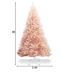 Costway 6ft/7ft Pink Christmas Tree Hinged Full Fir Tree Metal Season -Northlight Decor Sale GUEST 2e5ddb35 a0eb 407e 9de1 43fa879fb337