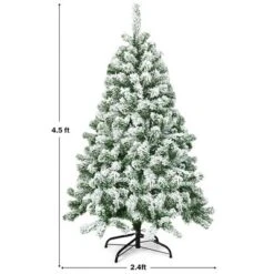 Costway 4.5FT Snow Flocked Artificial Christmas Tree Hinged W/400 Tips And Foldable Base -Northlight Decor Sale GUEST 2e863e55 b84b 4c20 a72e e158edc6e0b7