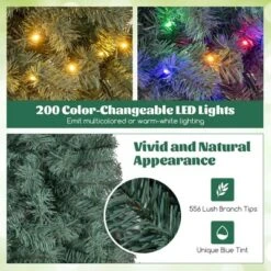 Costway 4.5/6.5/7.5/9 FT Artificial Xmas Tree With 256/556/724/1168 Branch Tips 100/200/250/500 LED Lights 9 Lighting Modes -Northlight Decor Sale GUEST 30d2b6f3 134d 4485 83c8 911403b3a0e3